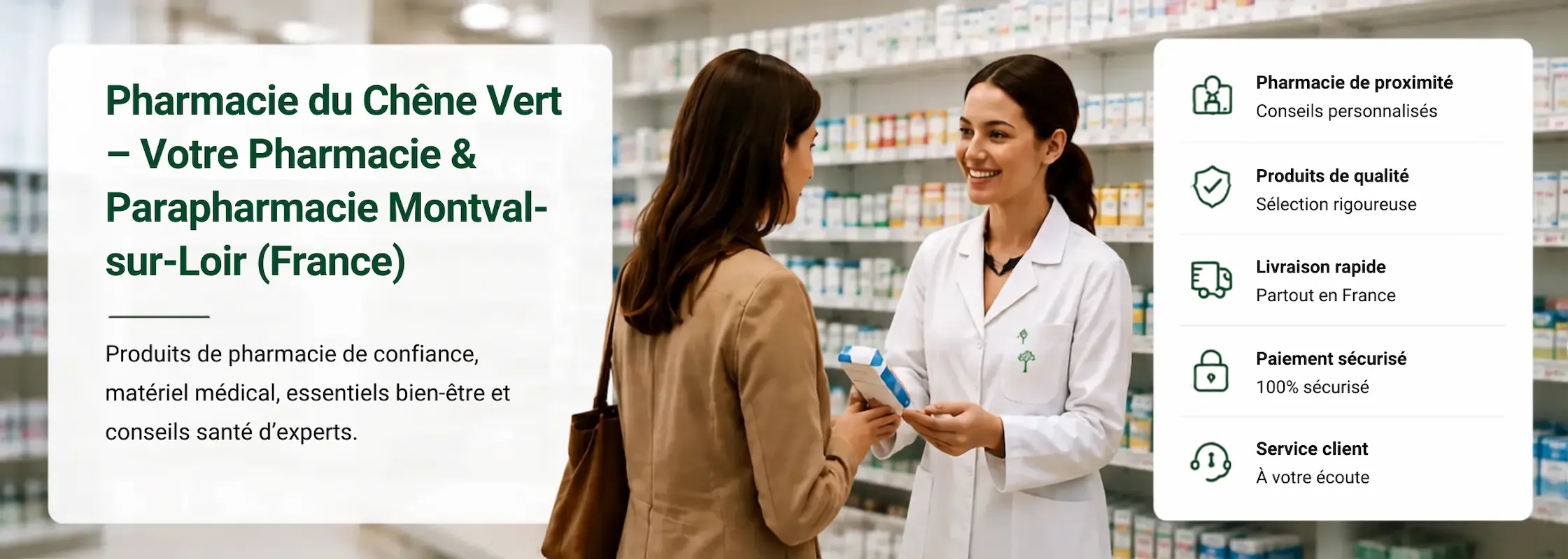 Pharmacie du Chêne Vert hero section image